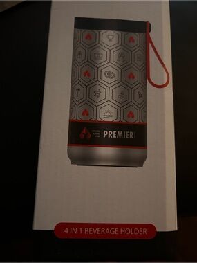 Premier Silver and Red 4-in-1 Beverage Holder